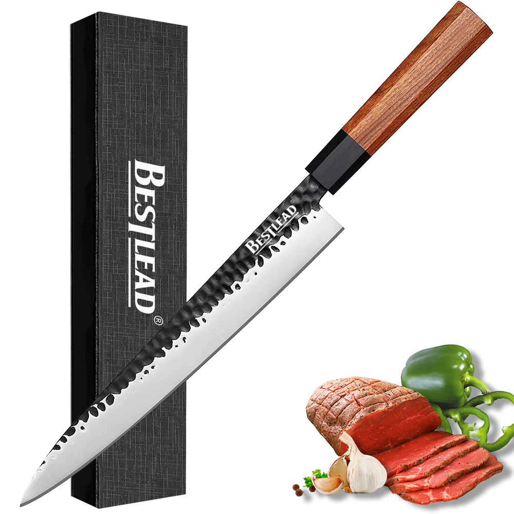 BJB-33 Hot selling 9in Filleting Knife slicing carving kitchen knives Japanese Style kitchen knife With Pakka Wood HandleBJB-33