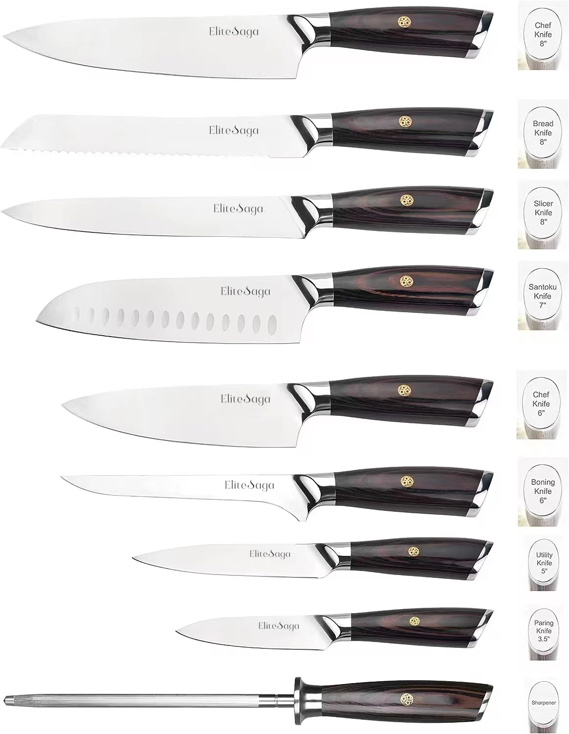 #01 Customer customized seven-piece set - Yangjiang Anthony Knives Co.,Ltd