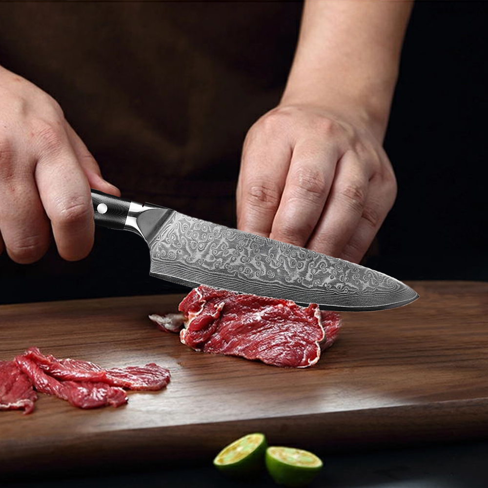 HB-8-CSD  Hot Sale Japan 67 Layer VG10 Damascus Steel G10 Fiberglass Handle Kitchen Knife Chef Knife - Chef's knife - 1