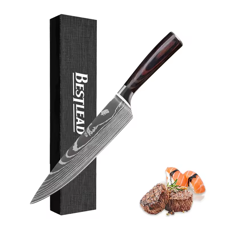 YTB-4-CSD Classic Japanese Chef’s Knife Knife Kitchen Stainless Steel Chef’s Knife with Pakka Wooden Handle